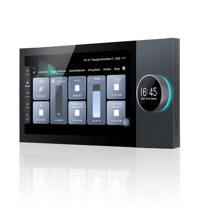 Anjielo 7 inch touch screen wall mounted 2 zone music amplifier Tuya control panel can connect to ceiling speakers