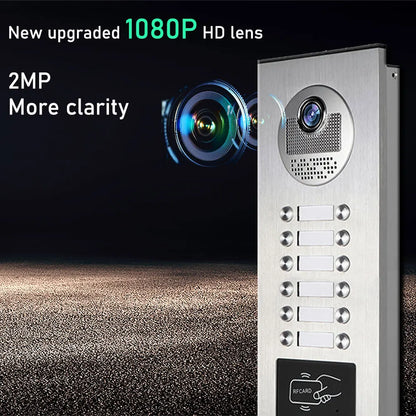 Anjielo Smart Tuya 10-inch 1080P video doorbell suitable for multi-family metal doorbell video intercom system