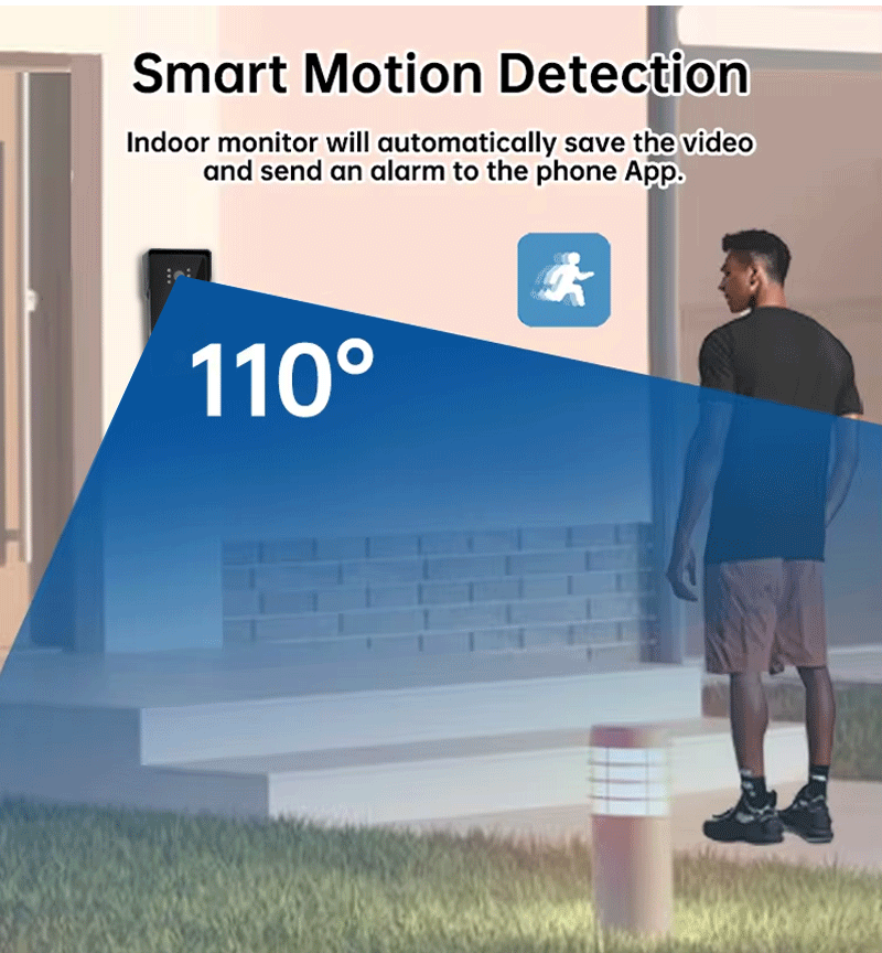 Anjielo intelligent wired video intercom system real-time 1080p detection,Surveillance and anti-theft kit
