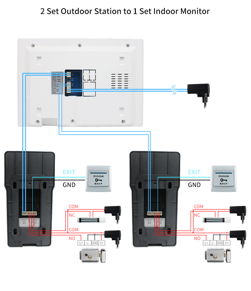 Anjielo intelligent wired video intercom system real-time 1080p detection,Surveillance and anti-theft kit