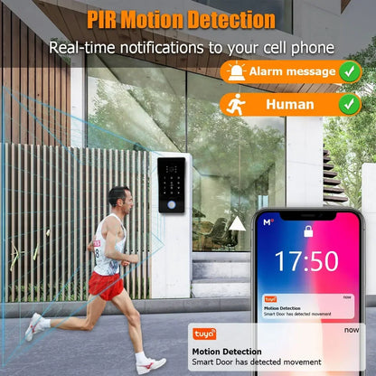 Anjielo Smart IP 2-wire Touch Screen Doorbell Video Intercom System 1080P with Password IC Card Unlock