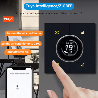 Anjielo Smart Digital Thermostat Tuya Zigbee Floor Heating Thermostat Knob Temperature Controller Room Shower Thermostats Gas Control