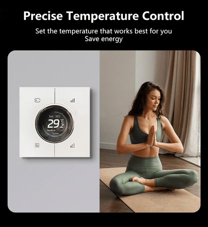 Anjielo Smart Digital Thermostat Tuya Zigbee Floor Heating Thermostat Knob Temperature Controller Room Shower Thermostats Gas Control