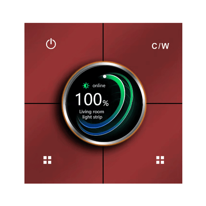 Anjielo 86 wall-mounted concealed structure smart home interconnection remote app controlled X3 composite dimming knob switch