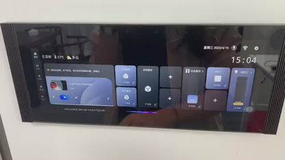 Anjielo 12-inch IPS display with a resolution of 1920*720, a smart home control screen for home scene linkage and remote automatic control by mobile phone.