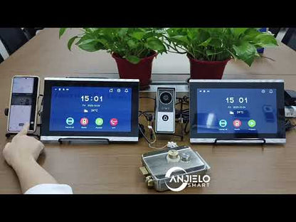 ANJIELOSmart Security Intercom System with 1080P 7/10-inch Touch Screen and Waterproof Door Phone, 140° Ultra-wide-angle Monitoring For Home