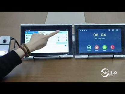 Anjielo Smart Full Touch Screen Anjielo WiFi Video Intercoms - Tuya Smart 7/10 Inch Intercom for Two Doors with 1080p Resolution and 160° Viewing Angle