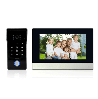 Anjielo Smart IP 2-wire Touch Screen Doorbell Video Intercom System 1080P with Password IC Card Unlock